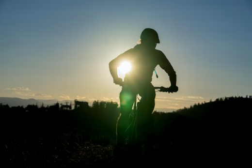 Man riding a bicycle